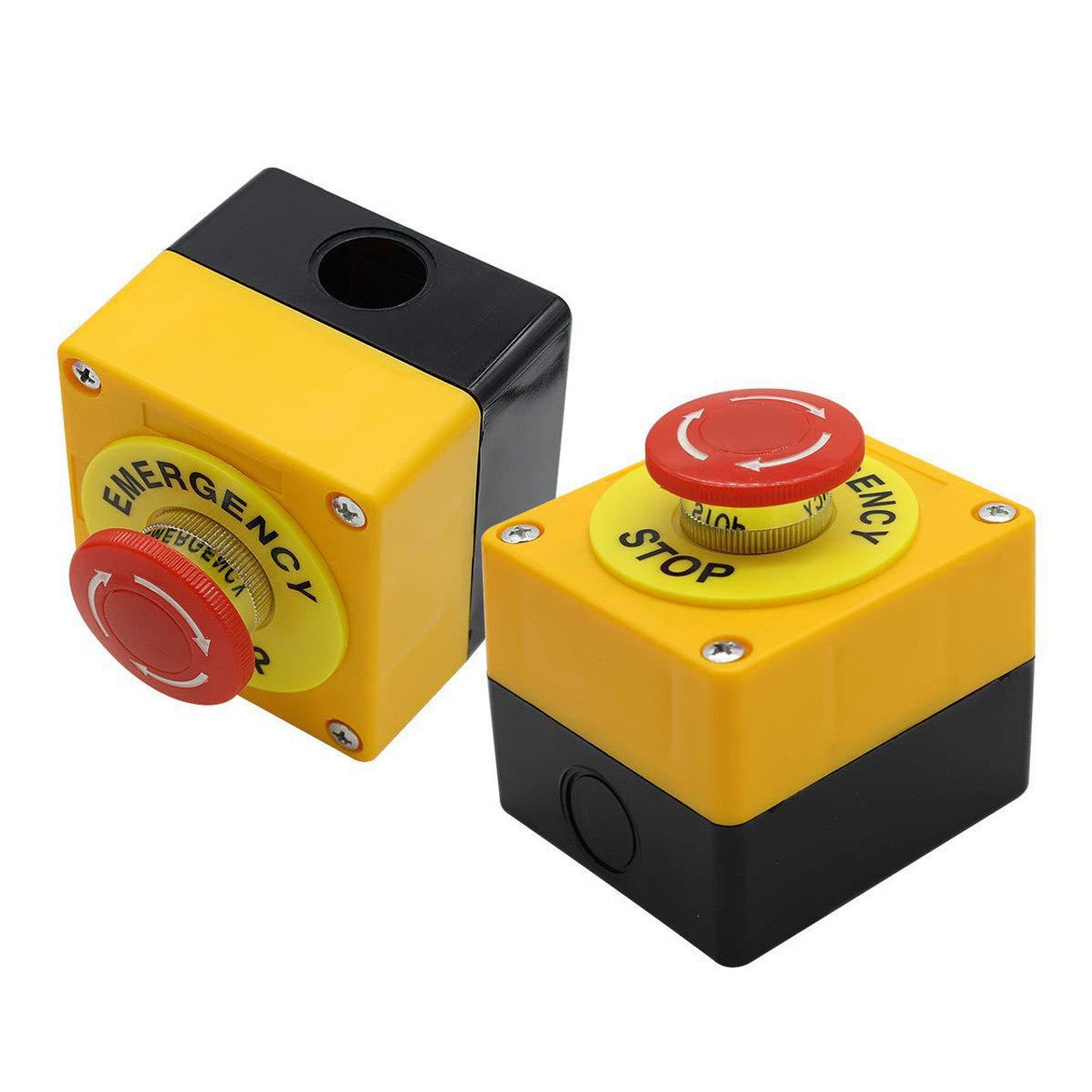 Push button Interruptor 660V Top/Side view